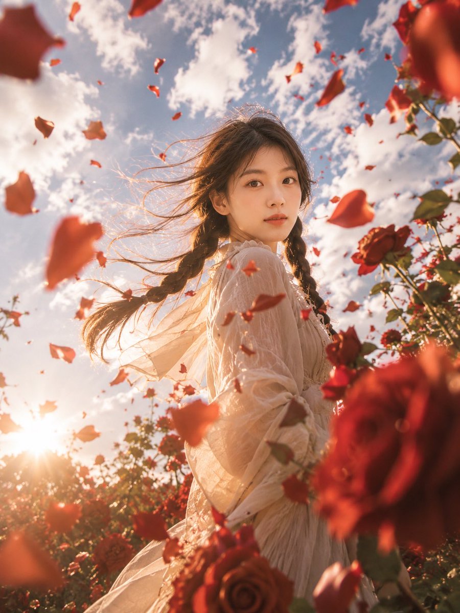 女性电影感胶片花园复古高级