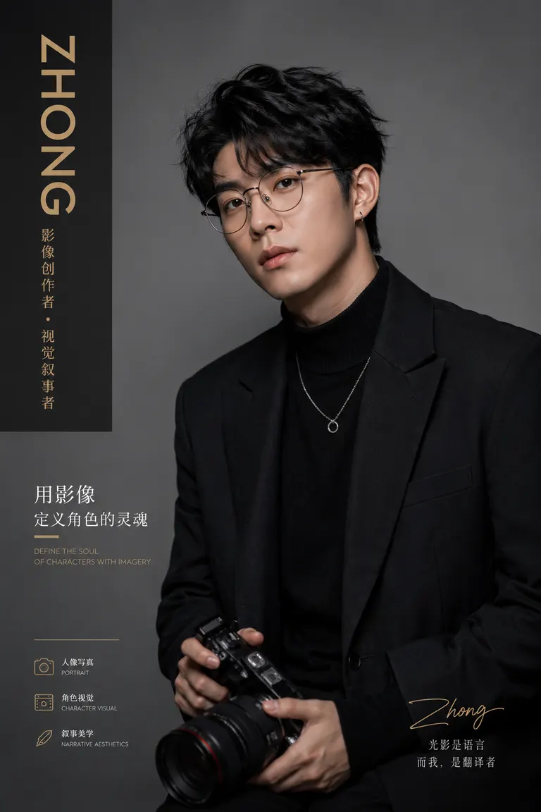 人像写真与角色一致性视觉导演 · 商业头像 摄影师个人品牌照
