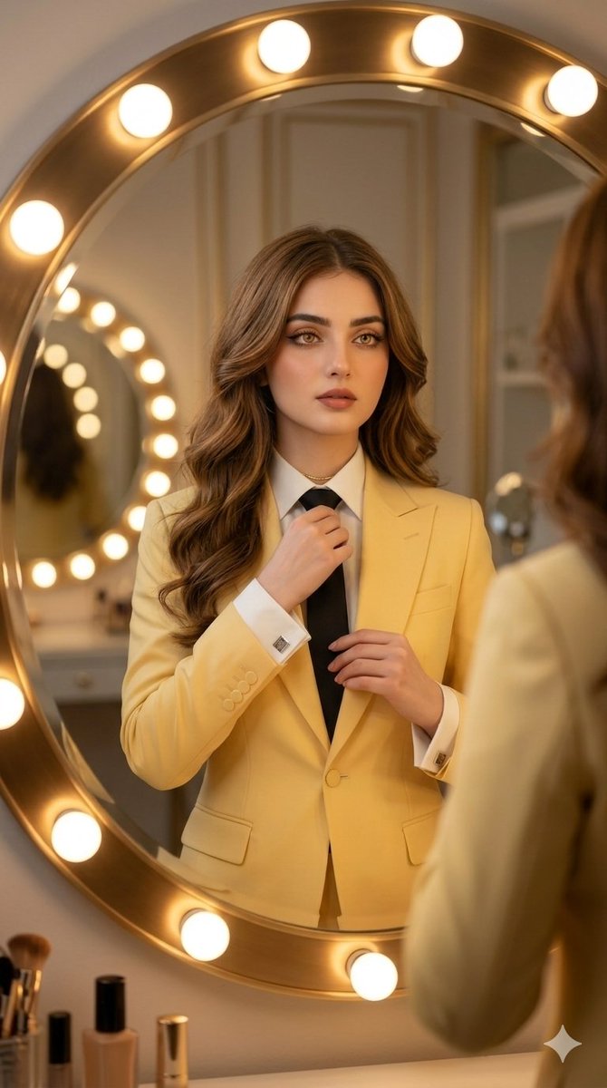 Vanity Mirror Fashion Portrait