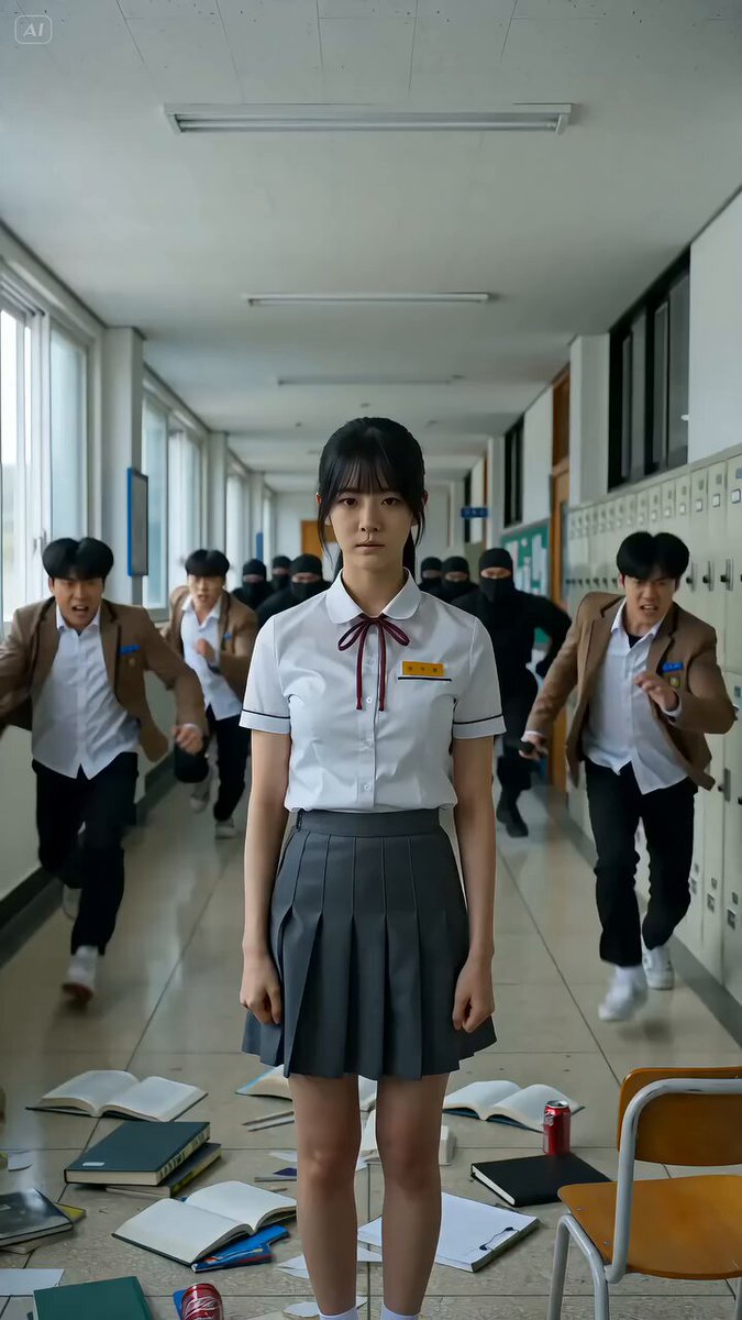 Chaotic Classroom Cinematic Scene