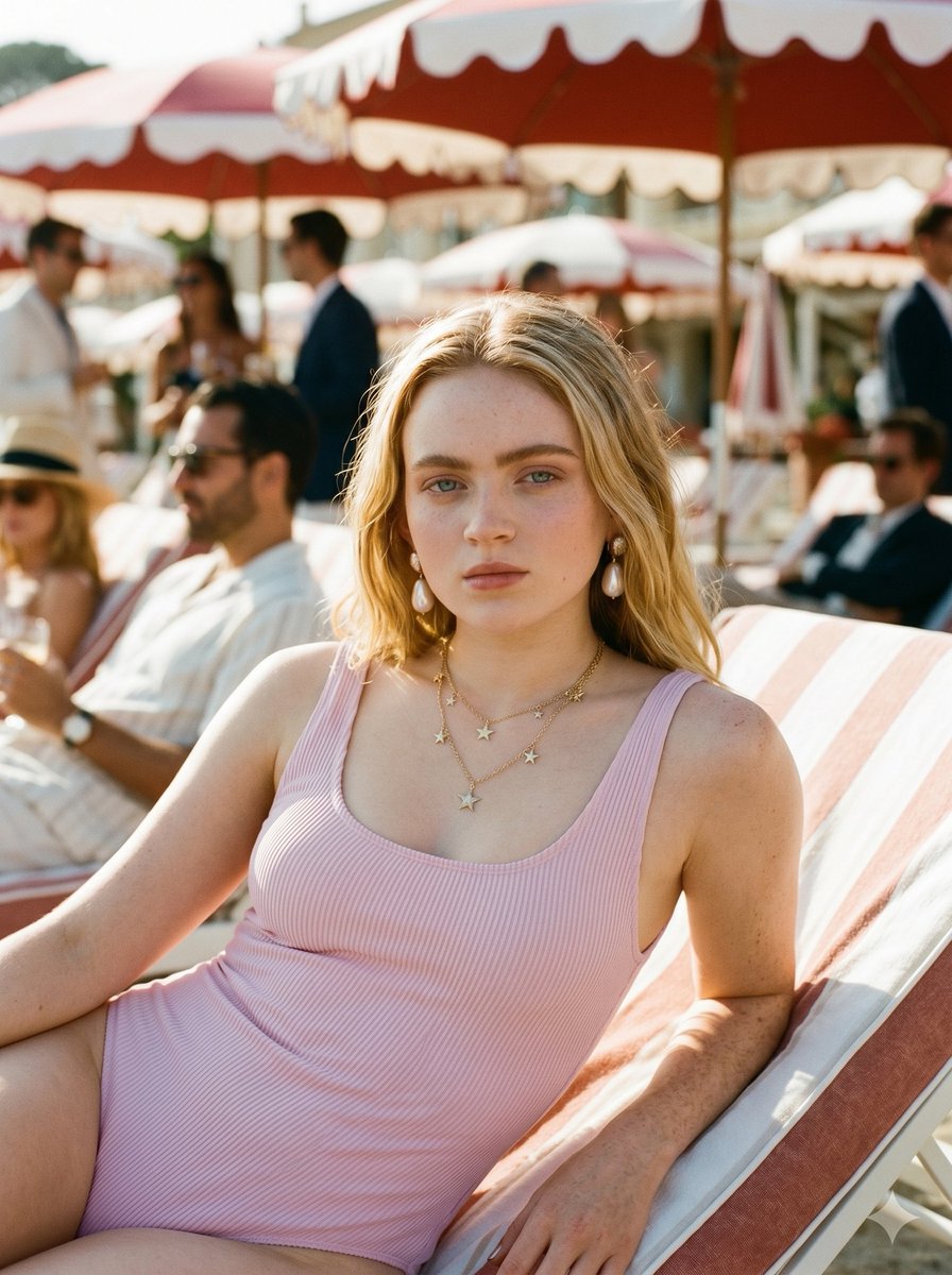 Golden Hour Beach Club Portrait