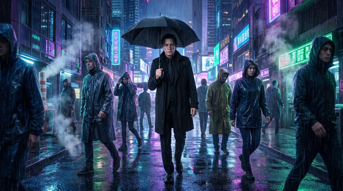 Vampire Detective Cyberpunk Scene