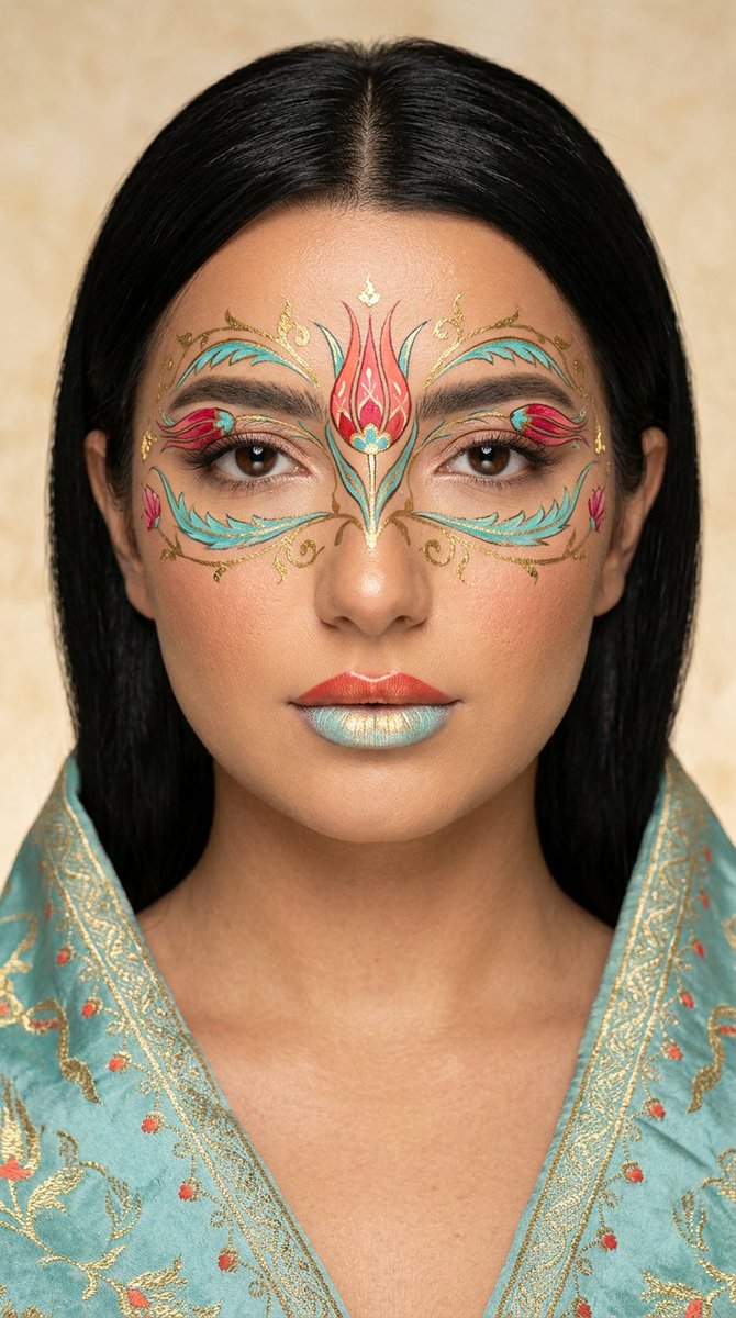 Ottoman Tulip Editorial Makeup Portrait