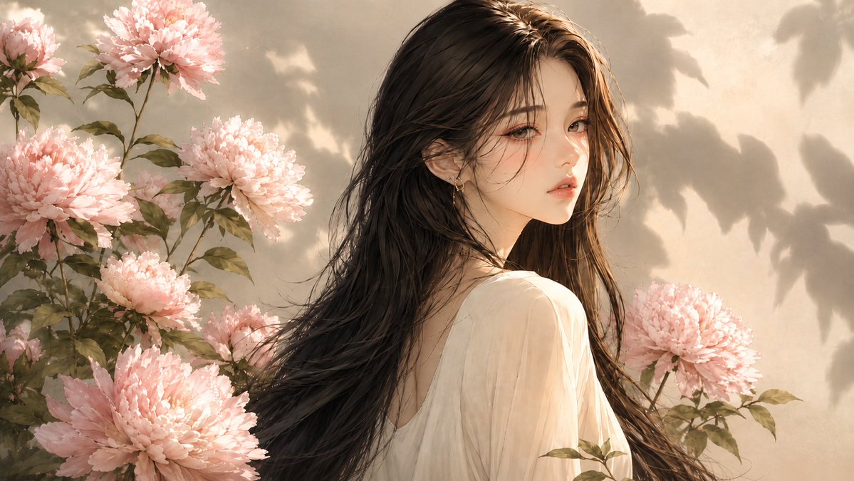 人像写实插画雨温暖