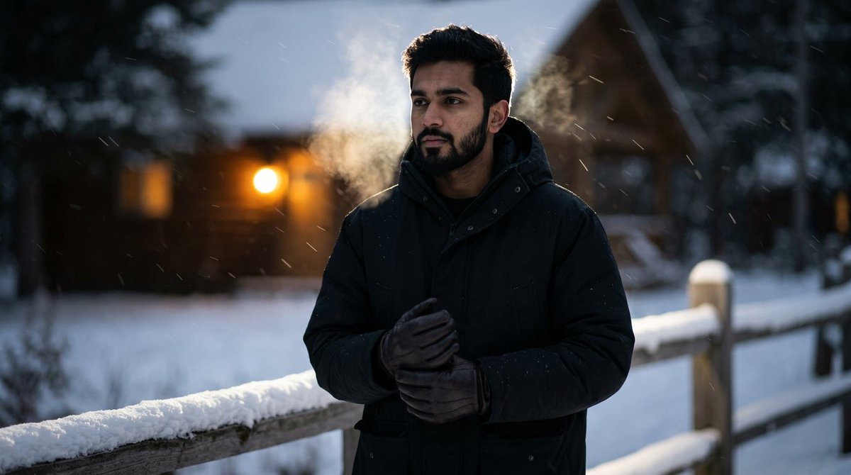Moody Winter Portrait
