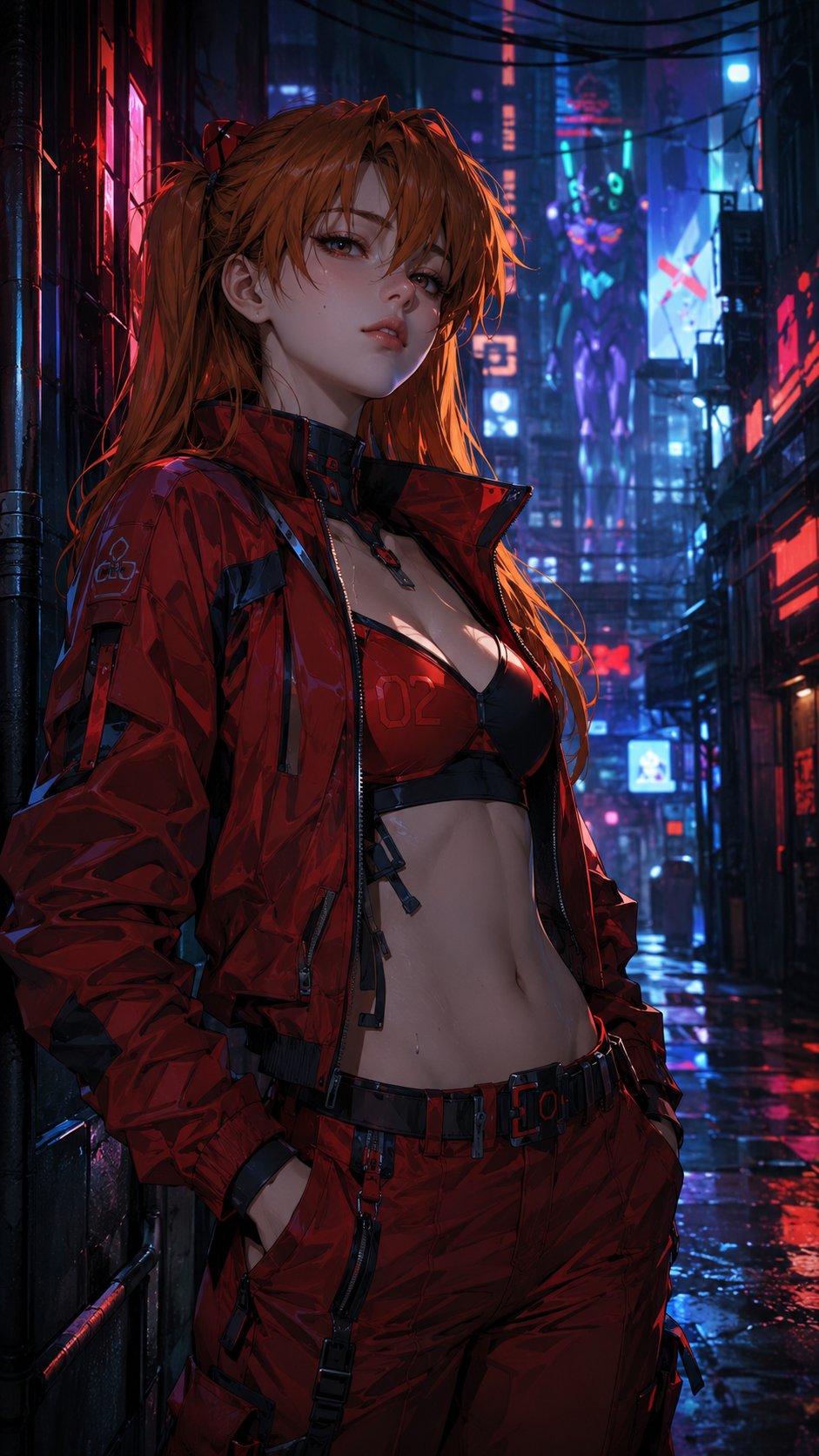 女性动漫写实霓虹赛博朋克