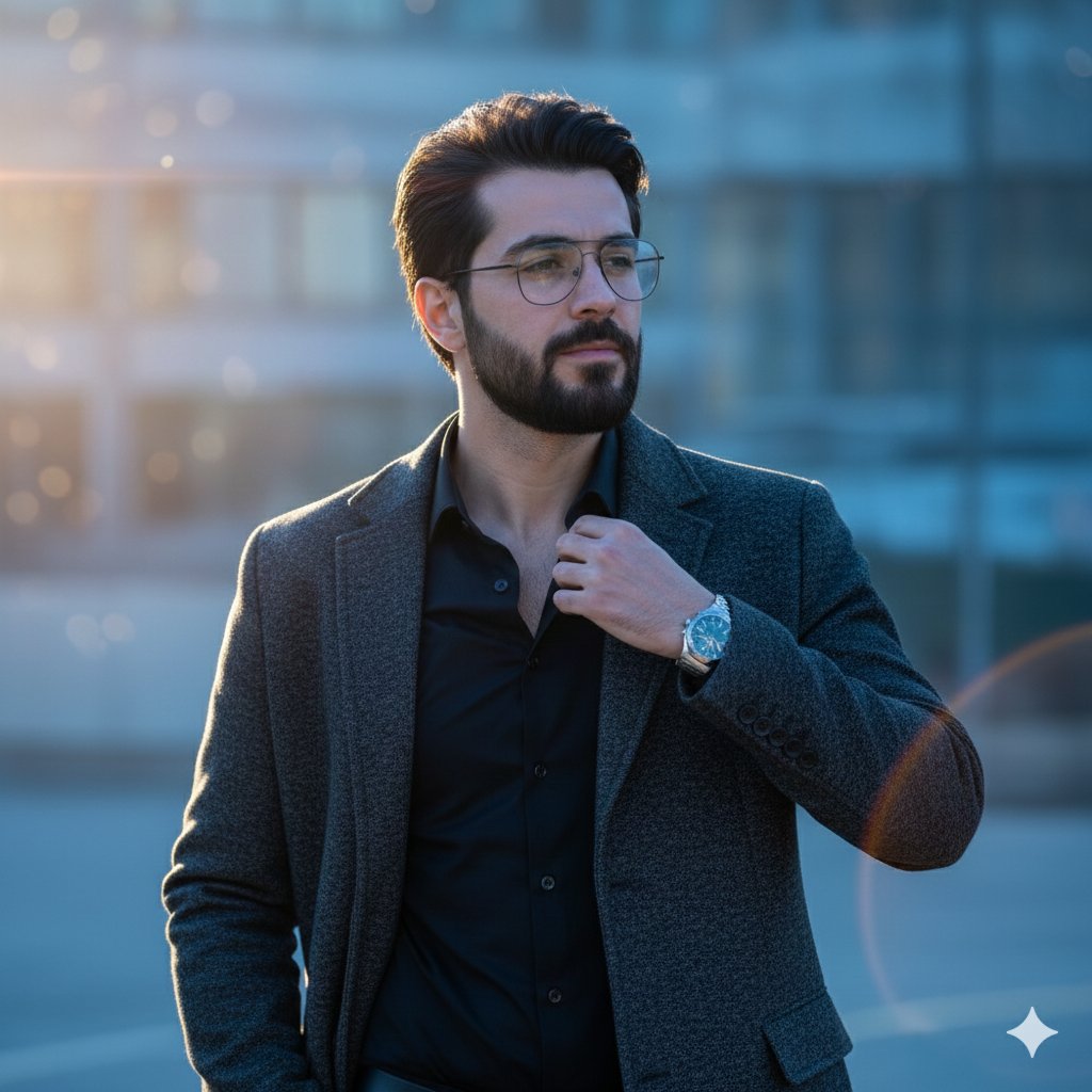 Cinematic Blue Hour Portrait of a Man