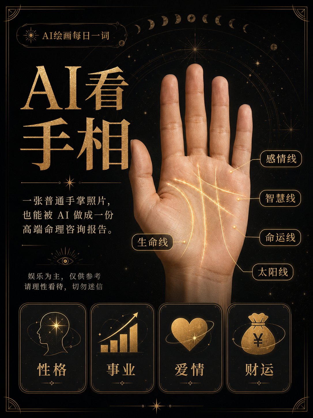 一张普通手掌照片,也能被 AI 做成一份“高端命理咨询报告”。