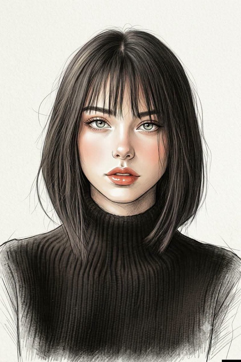 Handcrafted Fashion Graphite Sketch