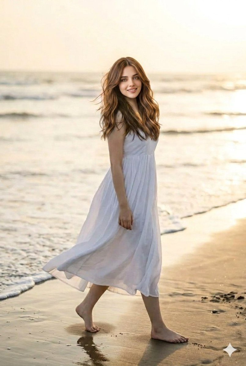 Sunset Beach Walk Portrait