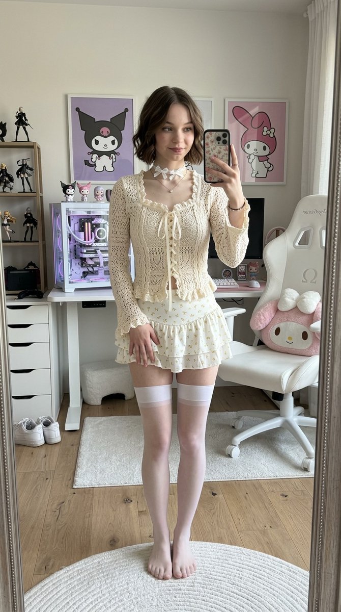 Olivia Rodrigo Gamer-Chic Mirror Selfie