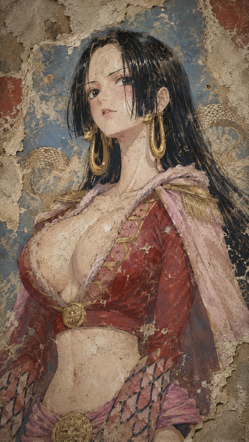 海贼王人像厚涂油画冷调