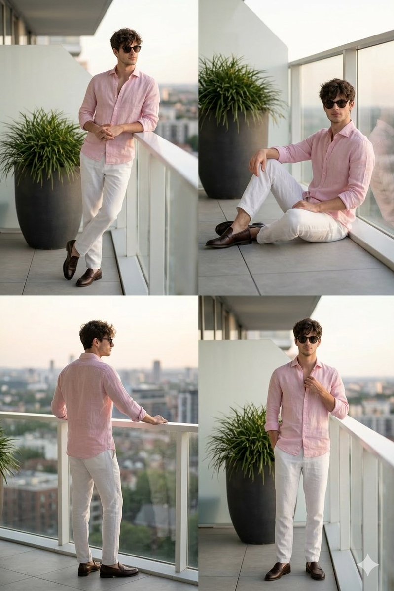 Cinematic Portrait of a Man on a Luxury Balcony