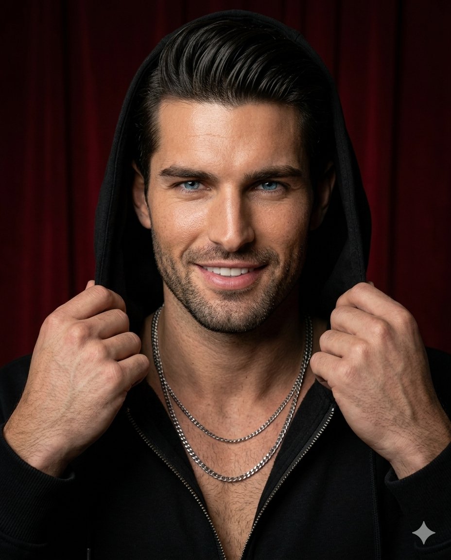 Ultra-Realistic Hooded Male Portrait