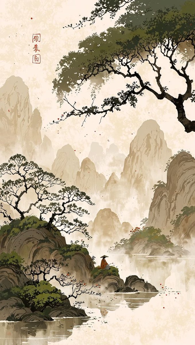 风景电影感胶片山雨优雅