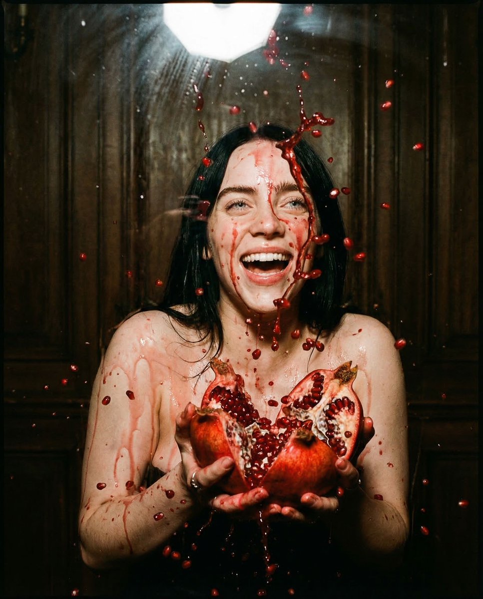 Surreal Cinematic Pomegranate Portrait