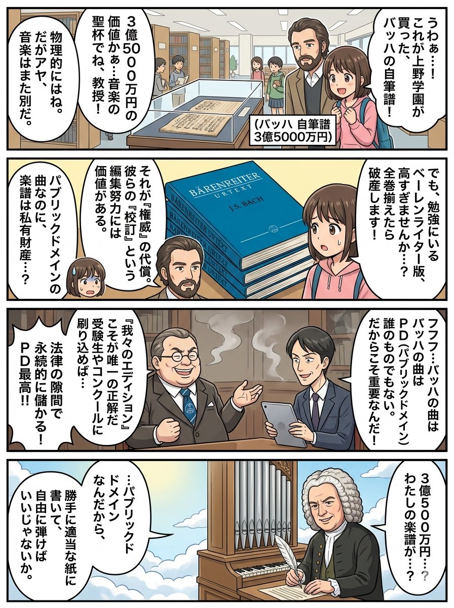 Nano Banana Pro 4-Panel Comic Prompt: Bach in Heaven