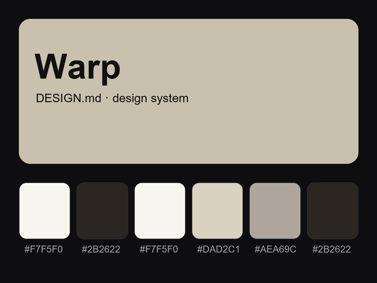 Warp Style Design System (DESIGN.md)