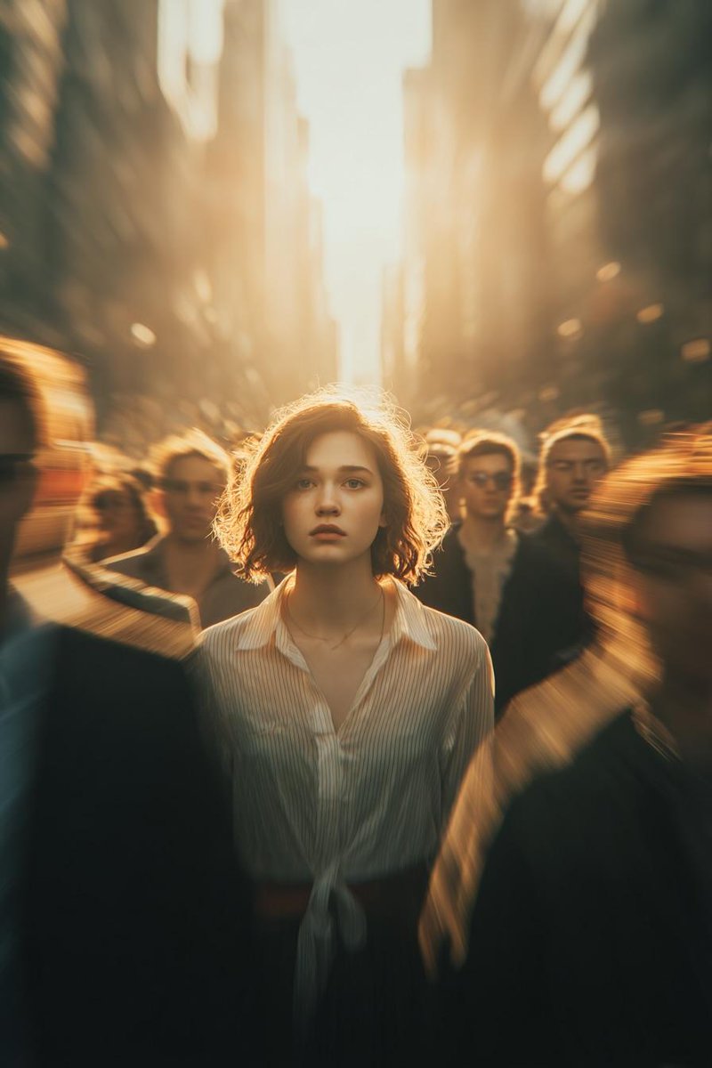 Cinematic Conceptual Portrait with Radial Motion Blur