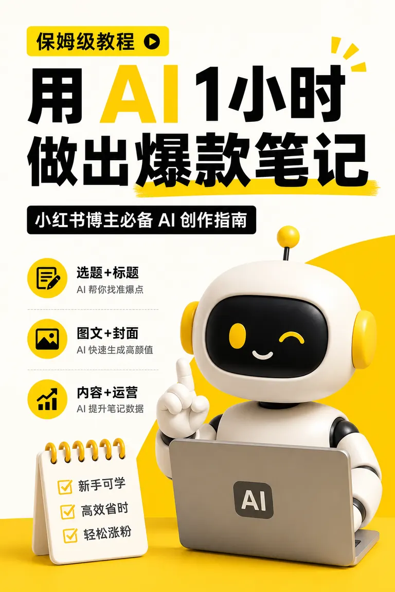 小红书封面视觉导演 · 爆款标题封面 AI 工具教程笔记首图