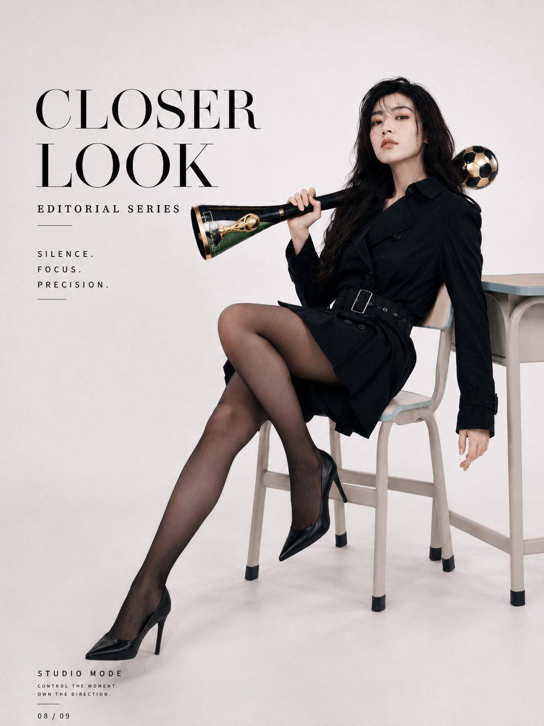 女性极简封面复古冷调高级