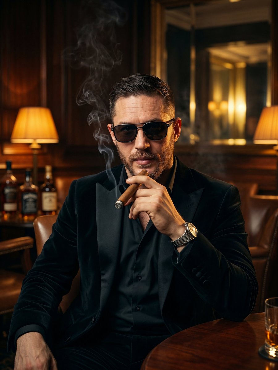 Cinematic Noir Crime Boss Portrait