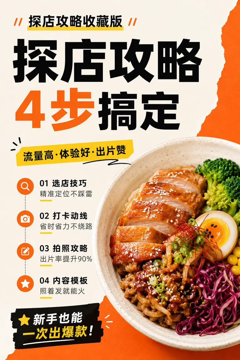 小红书封面视觉导演 · 方法论封面 探店攻略收藏型封面