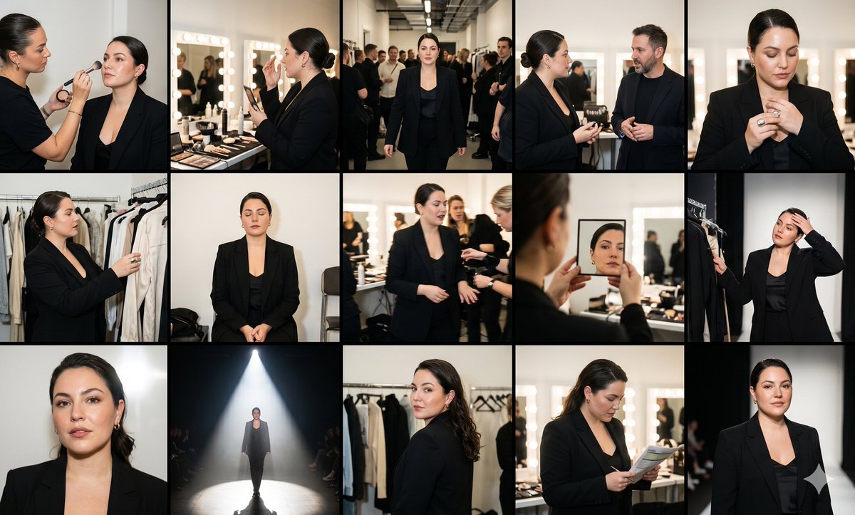 Fashion Week Backstage Contact Sheet