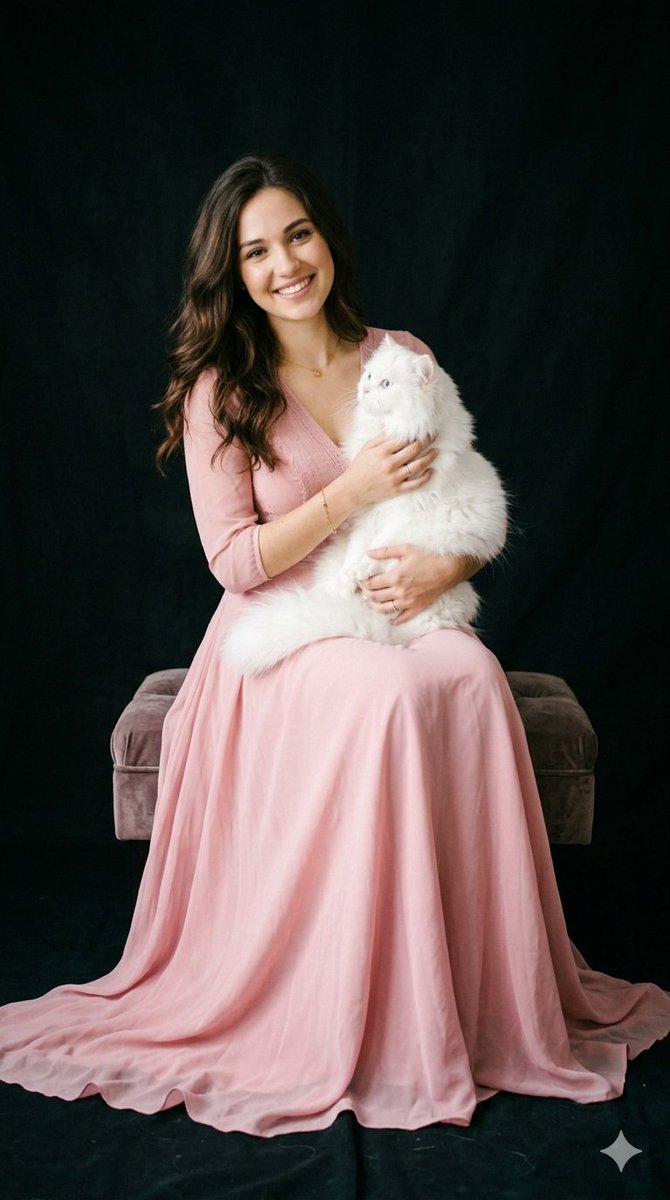 Studio Portrait with Persian Cat