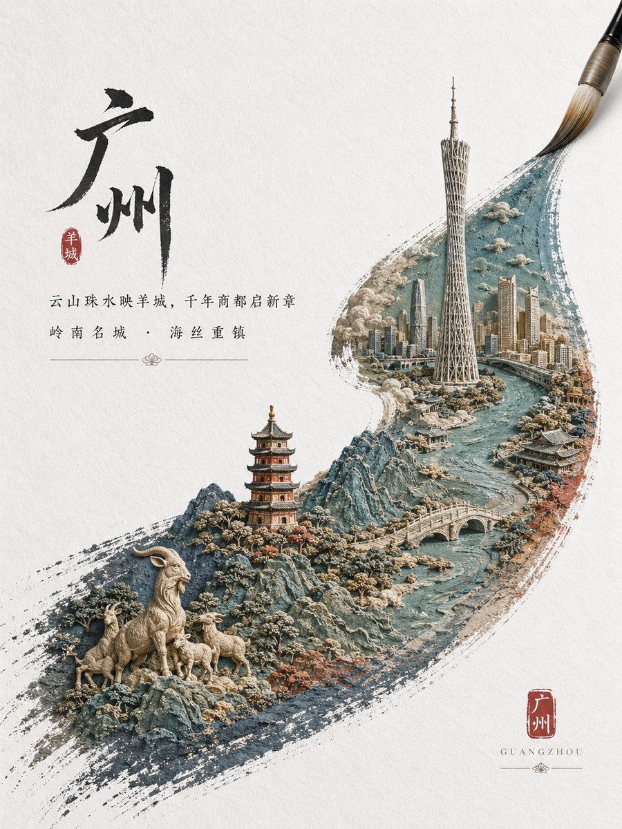 建筑海报3D城市优雅
