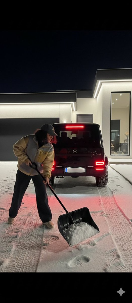 Night Photography Prompt: Clearing Snow with Mercedes G 63 AMG