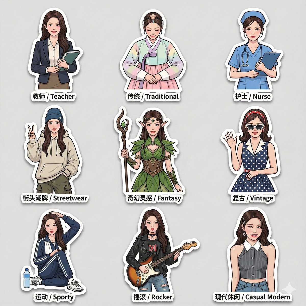 Multi-Style Sticker Pack Generator