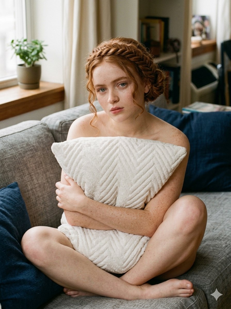 Cozy Indoor Sofa Portrait