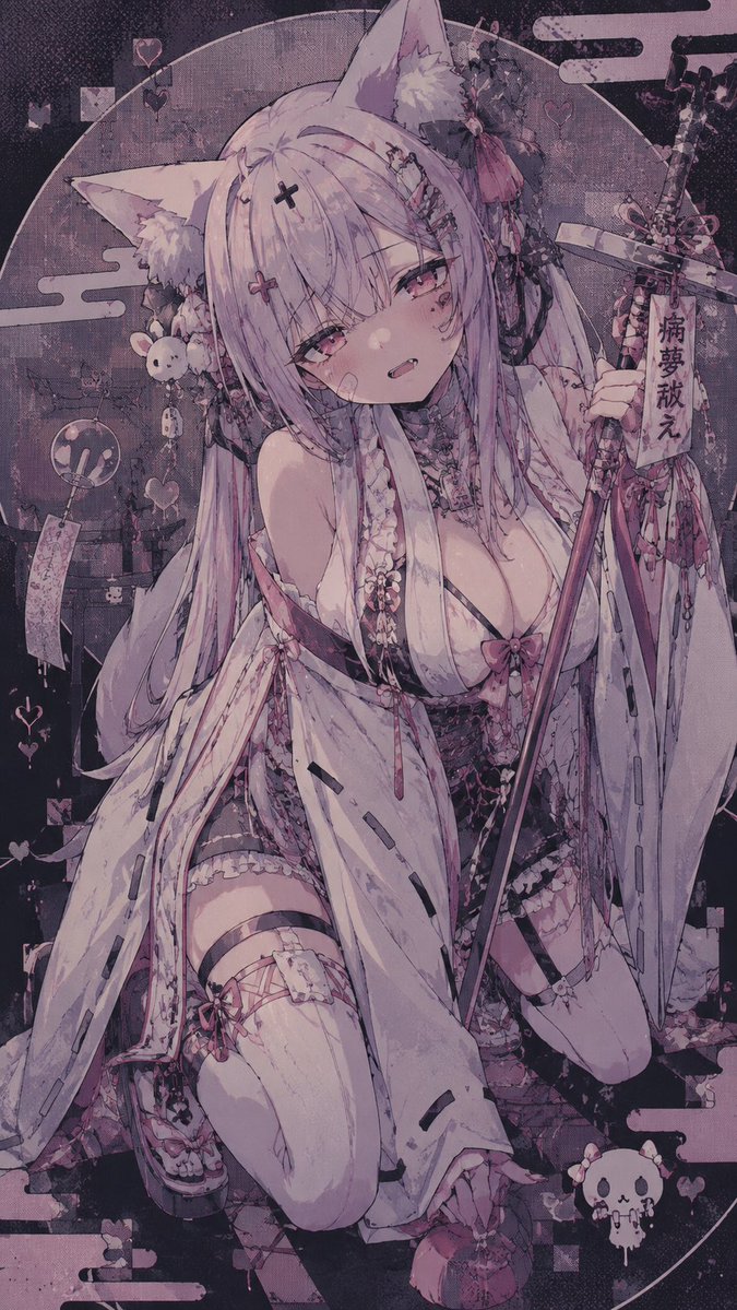 角色动漫插画暗黑梦幻可爱