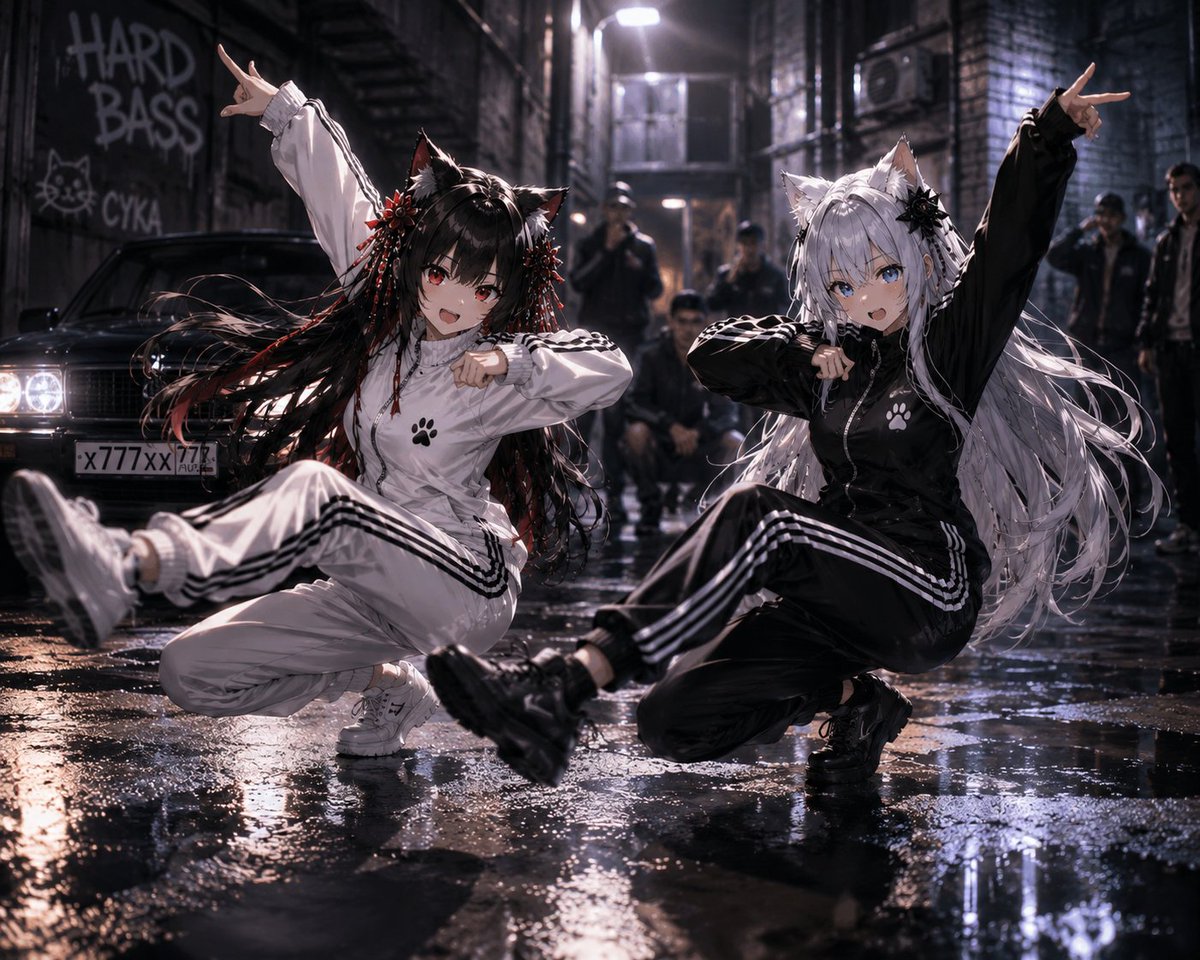 少女动漫写实夜景雨