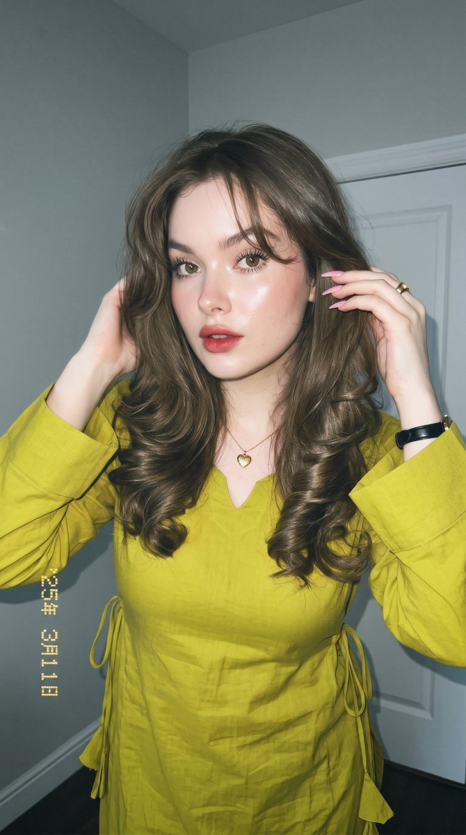 Chartreuse Kurta Editorial Portrait