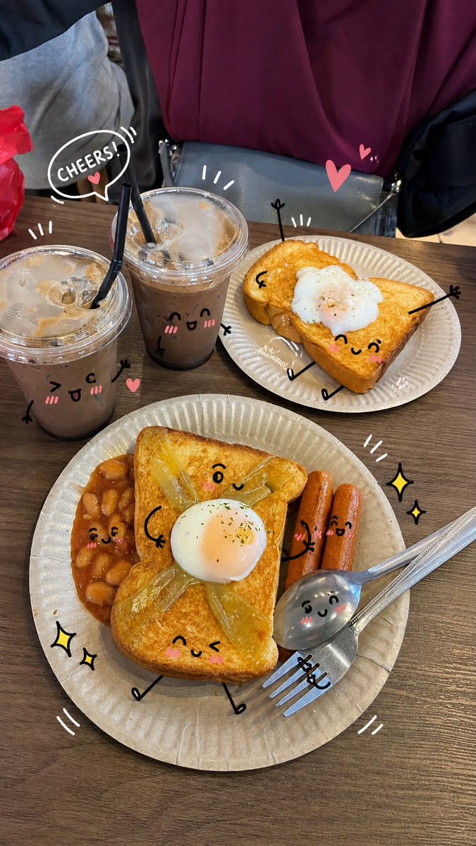 食物涂鸦咖啡馆街头可爱