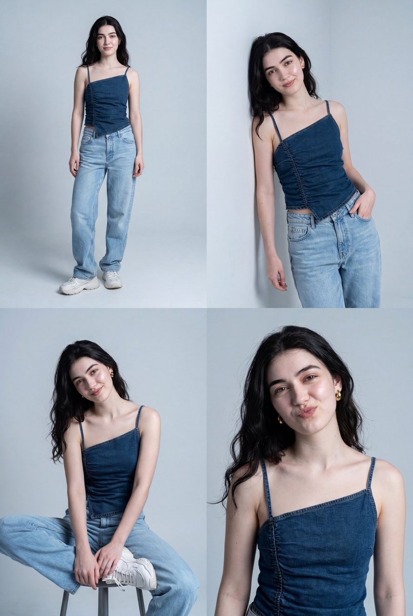 Smartphone Denim Fashion Collage