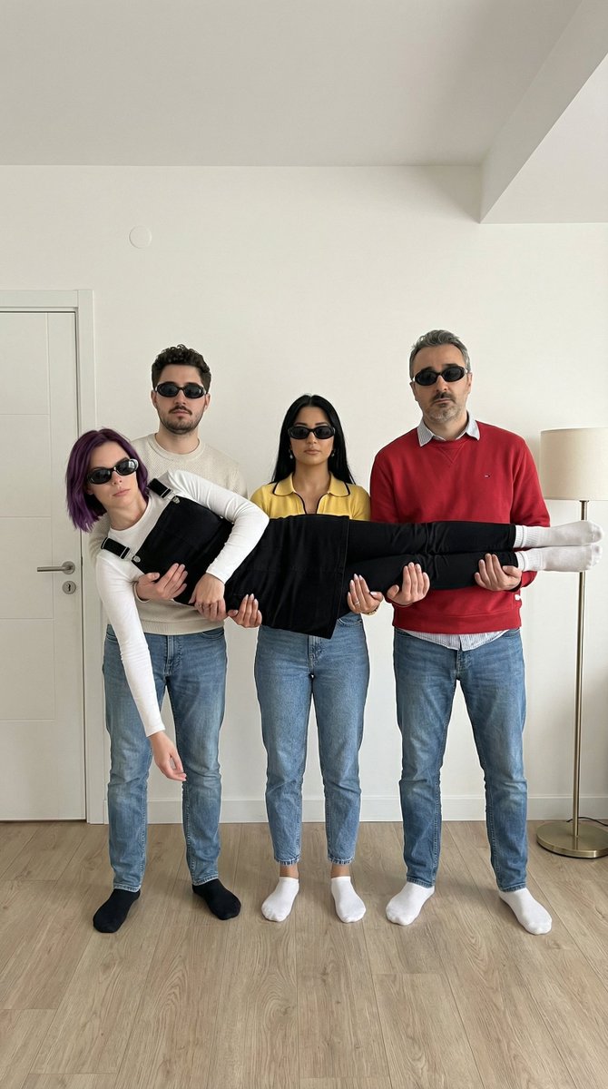 Four-Person Identity-Locked Group Pose Prompt