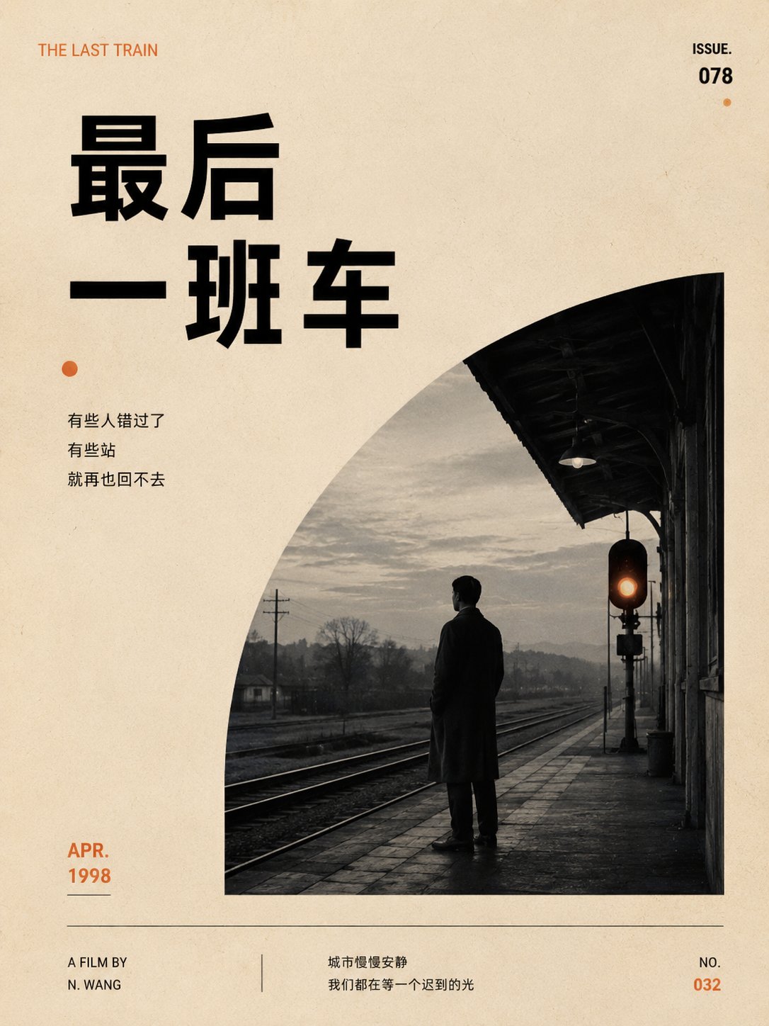 真正高级的怀旧电影海报,往往不是加出来的,而是删出来的。