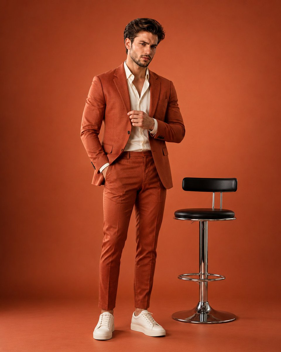 Fashion Editorial Stool Portrait
