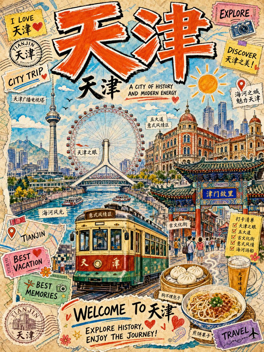 狗手绘海报城市
