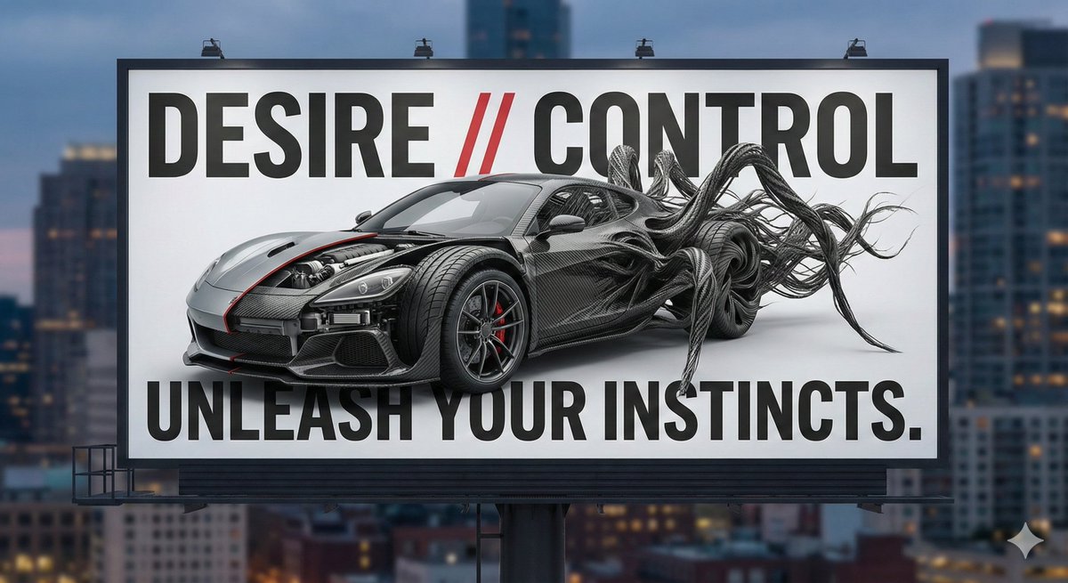 Advertising Visual Prompt: Sports Car Model Exploration