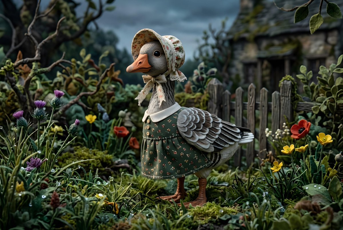 Whimsygoth Goose Illustration