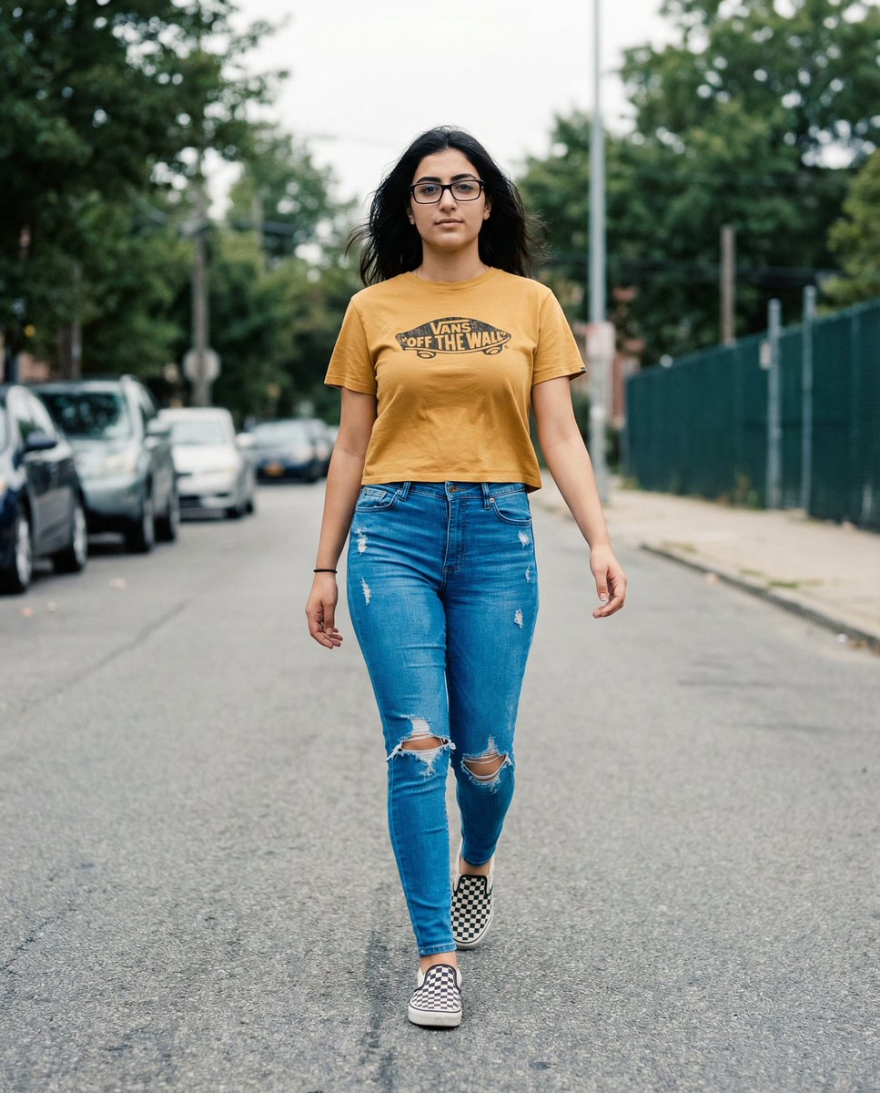 Vans Logo Street Fashion Portrait Replication
