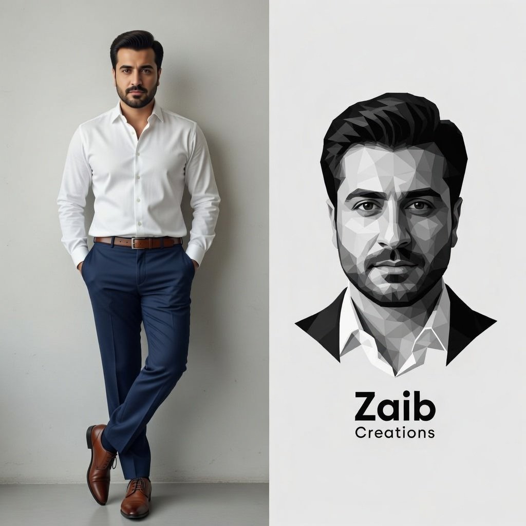 Vertical Split-Screen Branding Composition