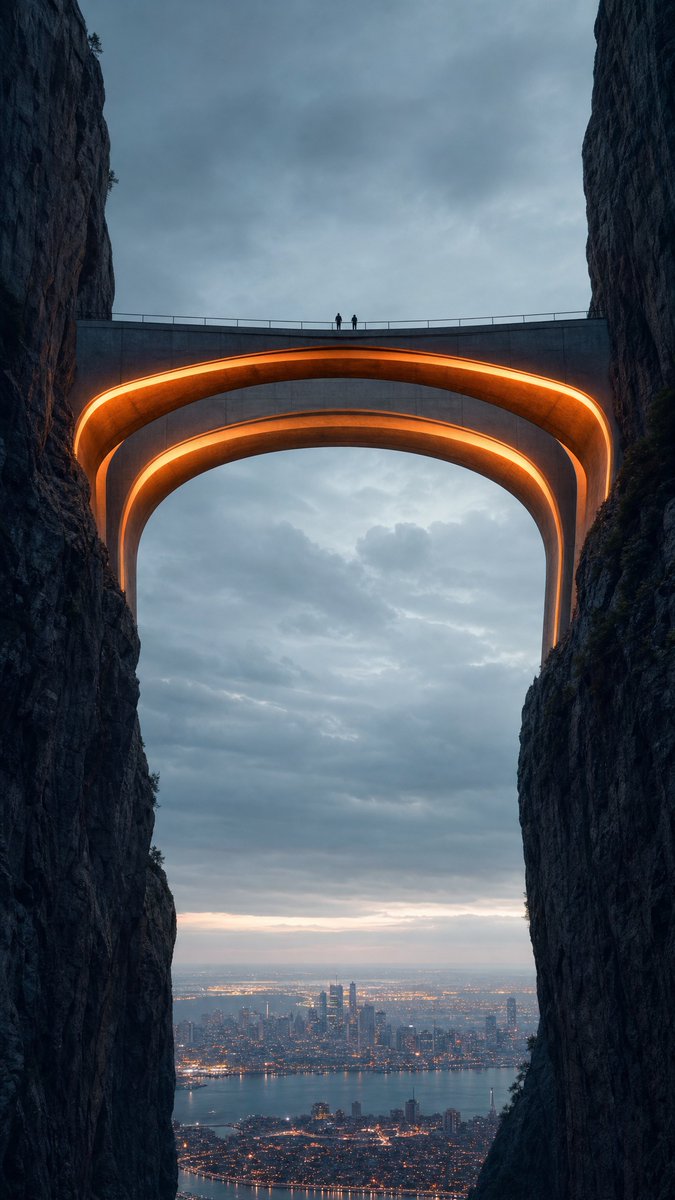 建筑写实极简霓虹未来