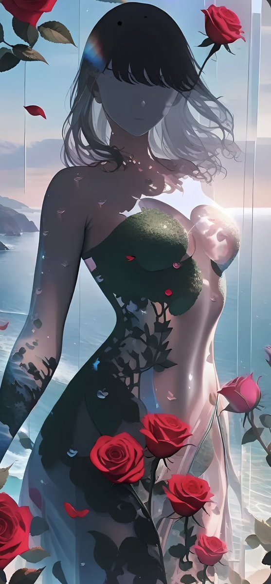人像插画动漫海洋梦幻优雅