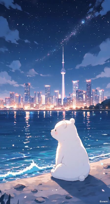 Whimsical Animal at Night
