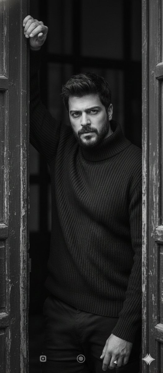 Black and White Fine-Art Doorway Portrait